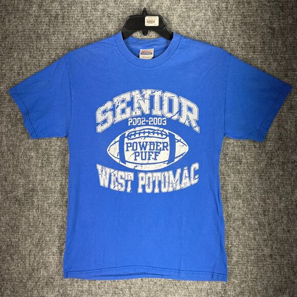 Powder Puff Shirt Medium‎ Mens Football vintage Y2K 2000s Front Back Hit - Picture 1 of 9